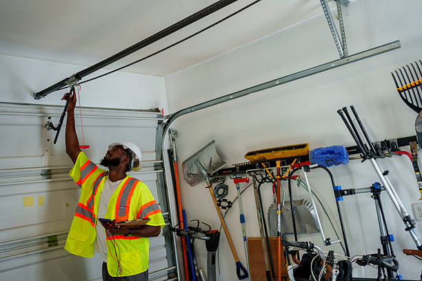 Professional Garage Door Roller Replacement technician working in Denton, TX